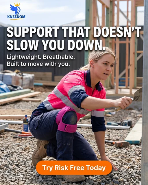 Kneedom ad: Support that doesn't slow you down.